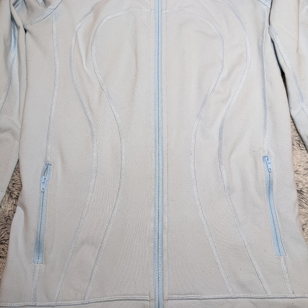 Lululemon Light Baby Blue In Stride Define Full Zip Jacket Pockets Size 2 - Picture 8 of 8